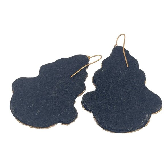 Bohemian Beaded Teardrop Earrings With Multicolored Stones & Gold Accents - Picture 2 of 6